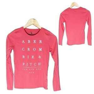 Abercrombie coral long sleeved shirt, size 13/14